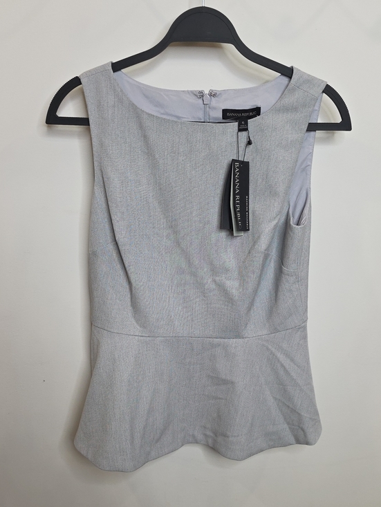 Banana Republic Tops - Banana Republic Light Gray Sleeveless Peplum Top New With Tags Sz 6